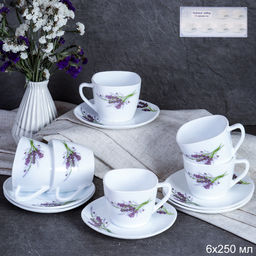 Чайная пара 250 мл квадратная ПАРА / FXB220/12 (7131-3) / Лаванда - ГалеонТрейд фото 2
