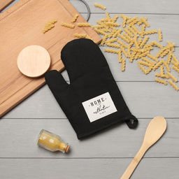 Варежка Этель «HOME», цвет чёрный, 26×16 см, 50%хл, 50%лен