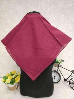 Платок косынка на голову и шею, хлопок, цвет бордовый