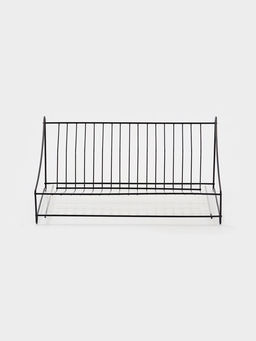 Сушилка для тарелок с поддоном 38*17,5*23,5 см, цвет черный