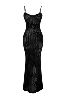 Siyah Triko Maxi S?rt Dekolteli Plaj Elbise TBESS26EL00021 - Trendyolmilla фото 2