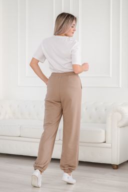 Брюки женские из футера петля Прогулка какао - Амадэль фото 16