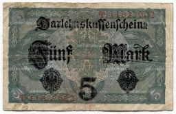 Банкнота 5 марок 1917 года Германия
