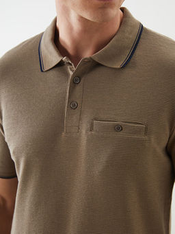 Polo Yaka K?sa Kollu Erkek Dokulu Ti??rt