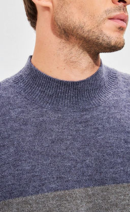 Джемпер мужской в полоску F321-15302 синий - Fine joyce фото 3