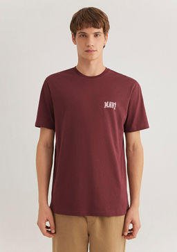Mavi Logo Bask?l? Bordo Tisort  фото 3