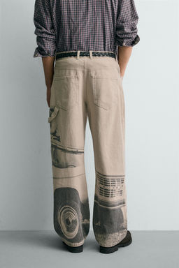 FORD  PRINT BAGGY FIT TROUSERS - Zara фото 21