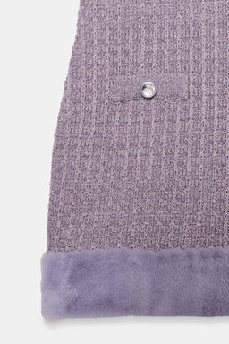 TEXTURED FAUX FUR DRESS - Zara фото 7