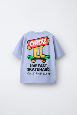 CAMISETA ESTAMPADA LOGO / Azul claro - Zara фото 6