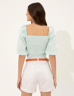 Mavi Balon Kol Bluz - Pierre cardin фото 5