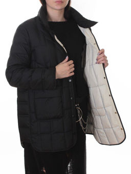 H24-328 BLACK Куртка пуховая облегченная женская (белый утиный пух) - Fashion фото 7