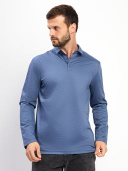 Джемпер мужской с воротником поло GREG G155-PM4-LT1638 (синий)  фото 8