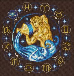 Набор для вышивания PANNA ZN-0932 Знаки Зодиака. Водолей 21 х 20.5 см