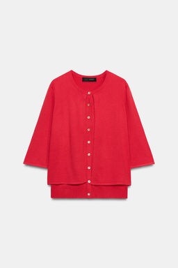 CHAQUETA PUNTO DOBLE CAPA / Rojo - Zara фото 7