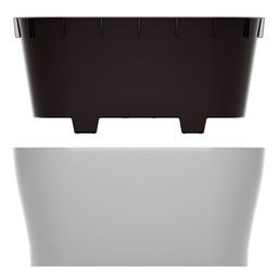 Горшок цветочный "Лея" 4л овальный двойной (с автополивом) (серый) М8591