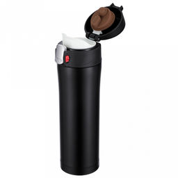 Термос из нержавеющей стали с узкой горловиной Fitness 0,45л, 7,5х6,5х23,5см, крышка из полипропилена, вакуумный, цветная коробка, Regent (Китай) - Домашняя мода фото 2