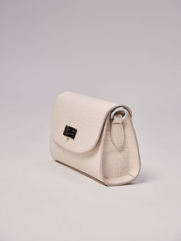 Сумка кросс-боди Deboro 31033 крок/бежевый лен