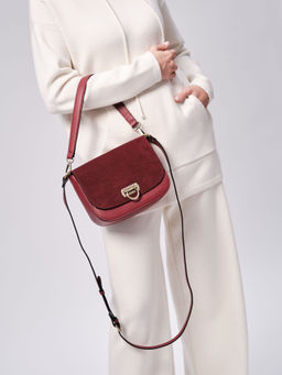 Сумка замшевая Azaro 30741 бордовое вино