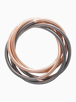 Браслет трансформируется в кулон «Обруч», металл, цвет золото, серебро