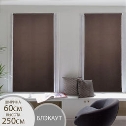 Штора рулонная Нюд, 60250 см, цвет шоколад