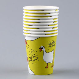 Цена за 10 шт. Стакан бумажный Гусь, 250 мл - Страна карнавалия фото 9