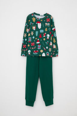 К 1552/тем.зеленый,новогоднее ассорти пижама д/дет яс - Crockid фото 2