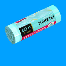 Avikomp пакеты для мусора, 60л*10шт, Завтрак у Тиффани, ПСД, с завязками, Уникальные технологии, рулон