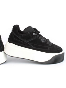 05-A501-1 BLACK Кроссовки женские (натуральная замша)