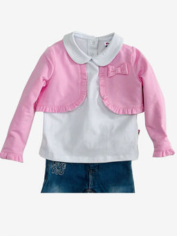 Лонгслив для девочки UD 1138 белый - Mini maxi фото 3