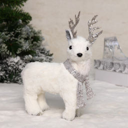 Фигурка новогодняя "Оленёнок в шарфике" 19*8*28 см