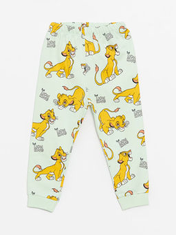 Bisiklet Yaka Uzun Kollu Aslan Kral Bask?l? Erkek Bebek Pijama Tak?m? - Waikiki фото 3