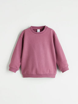 Bisiklet Yaka Basic K?z Bebek Sweatshirt