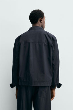 SOBRECAMISA REGULAR FIT POPEL?N / Marino - Zara фото 3