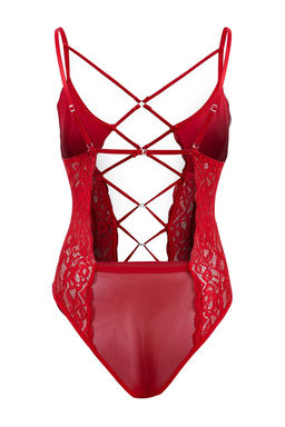 K?rm?z? Dantel Capraz Biye Detayl? Fitted Body THMSS26BD00005 - Trendyolmilla фото 2
