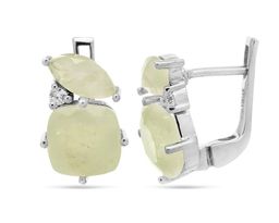 Серьги из серебра лунный камень, Диор