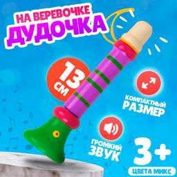 Цена за 2 шт. Музыкальная игрушка «Дудочка на веревочке», высокая, МИКС