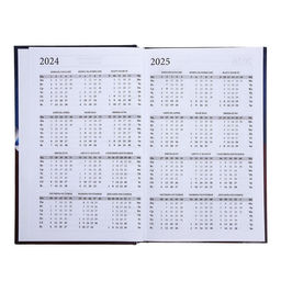 Ежедневник недатированный А5, 128 листов "ГЕРБ РФ", твёрдая обложка, глянцевая ламинация, сине-красный