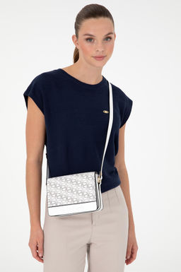 Женская белая сумка через плечо Неожиданная скидка в корзине