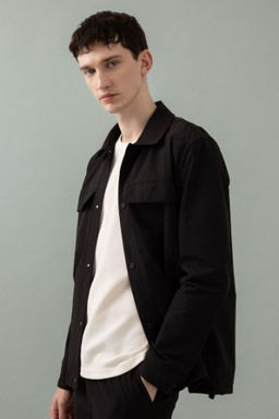 Regular Fit Polo Yaka Gomlek Ceket