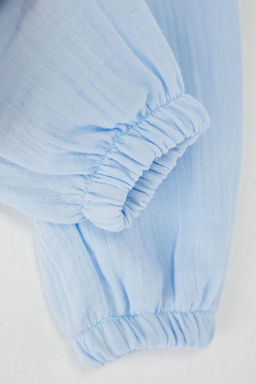 Mavi Erkek Bebek %100 Pamuk Basic Lastikli Muslin Dokuma Pantolon TKDSS25PL00014 - Trendyolmilla фото 2