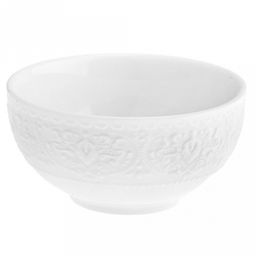 "Русь" Пиала фарфоровая 160мл, д9х4,5см, белый, рельефный декор (Китай)