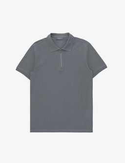 Antrasit Slim Fit %100 Pamuk K_vr_lmaz Polo Yaka Basic Ti__rt