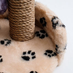 Лежанка с когтеточкой для котят, 34 х 26 х 34 см, джут, микс цветов - Пижон фото 8