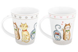 Набор 2 кружек 350 мл 12*9*11 см БЕЗ КОТА ЖИЗНЬ НЕ ТА - Elan gallery фото 5