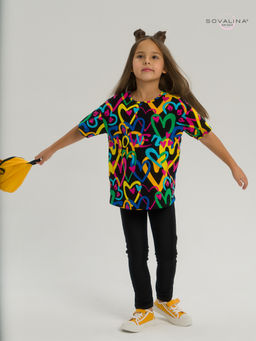 Костюм Мун яркие сердца-черный - Sovalina фото 21