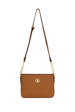 U. S. Polo Assn / Женская светло-коричневая сумка через плечо - U.s. polo assn фото 6