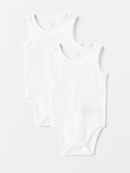 Bisiklet Yaka Basic K?z Bebek ??t??tl? Bodysuit 2li