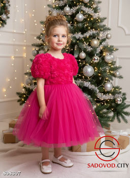 Пышные платья для принцесс с 3D розочками.