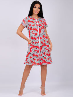 Халат Красотка 1 тедди, трикотаж - Малина фото 7