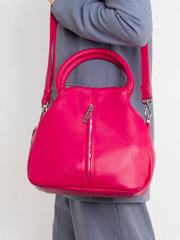 LACCOMA сумка Кармэн-24-L815-маджента эко кожа хлопок  фото 8